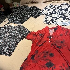 Amazon 4 assorted Blouses